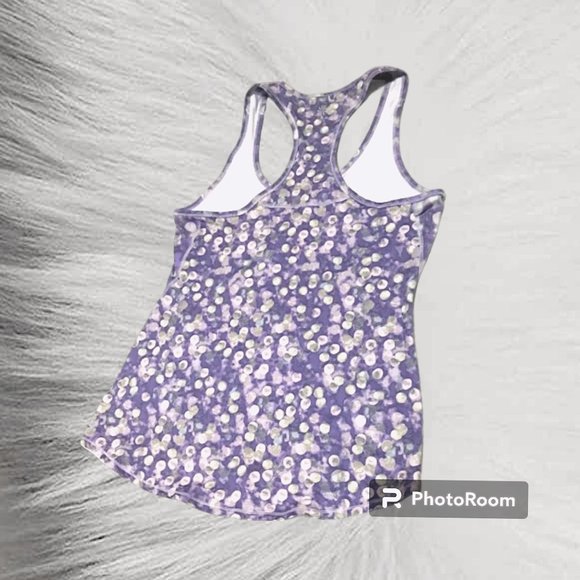 💜♡VIDEO-FREE WITH PURCHASE over $40 Pretty Purple Dot Athleta Tank - So soft!!! - Picture 4 of 11